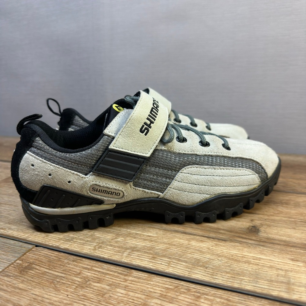 Shimano SPD Cycling Shoes Womens 7.5 Grey Black Suede MTB Commuter Sneaker - Picture 2 of 12